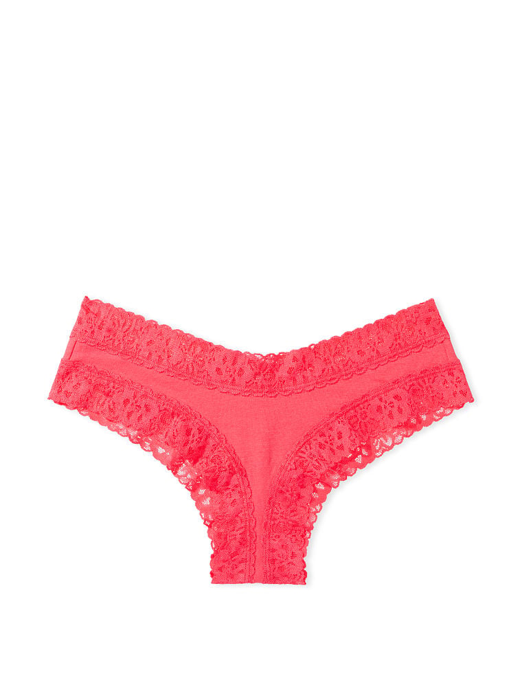 Buy Stretch Cotton Lace-waist Cheeky Panty in Jeddah