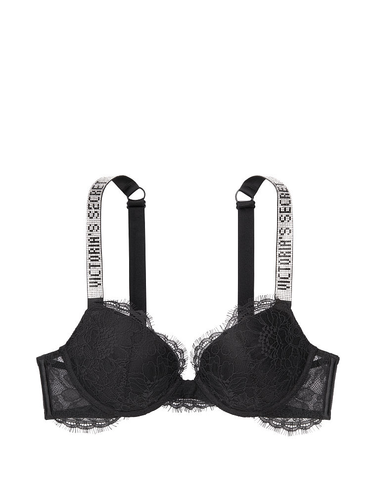 Lace Shine Strap Push-Up Bra