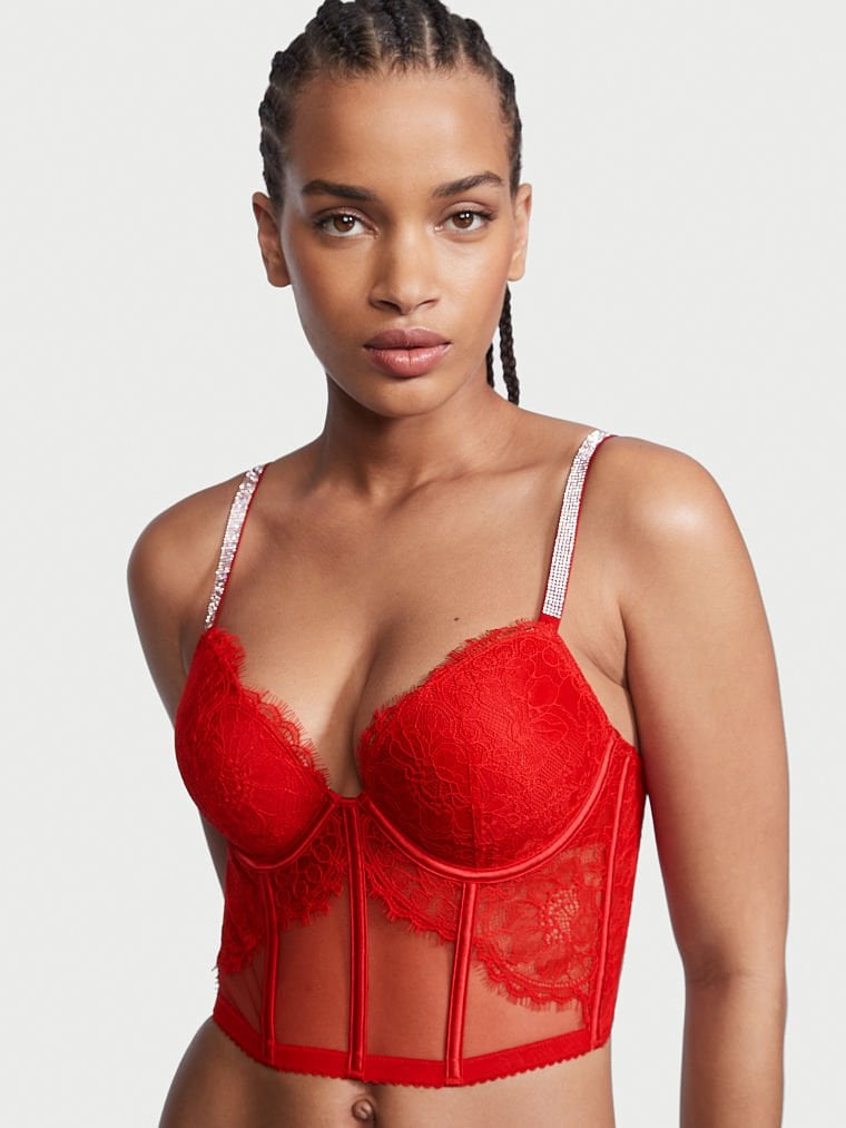 Shine Strap Push-Up Bra Top