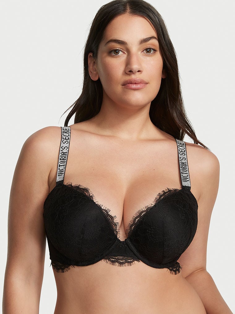 Shine Strap Lace Push-Up Bra