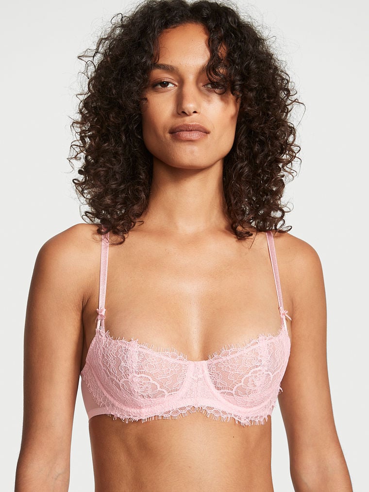 Wicked Rosebud Embroidery Unlined Balconette Bra