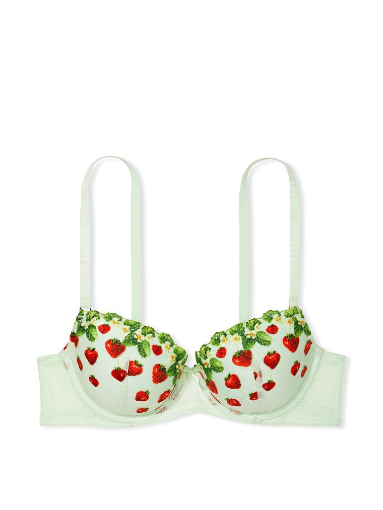 Buy Strawberry Embroidery Lightly Lined Demi Bra in Jeddah