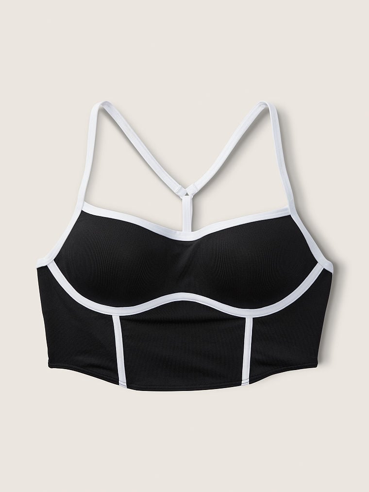 Black and white sports bra sale