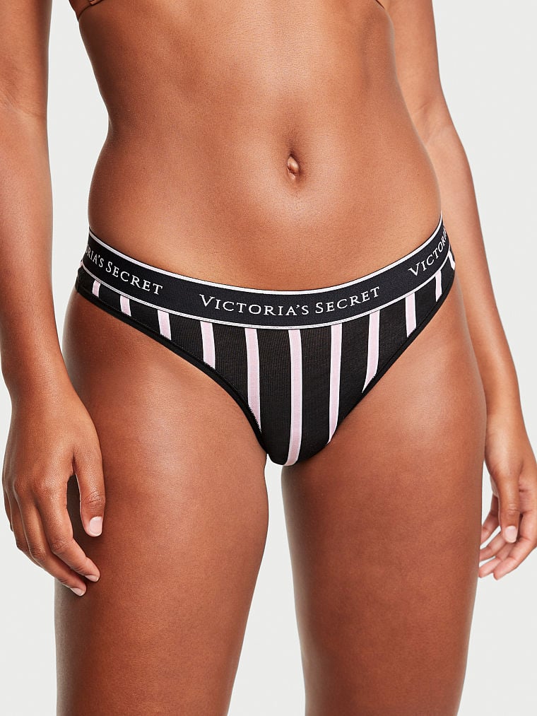 Buy Logo Cotton Thong Panty in Jeddah