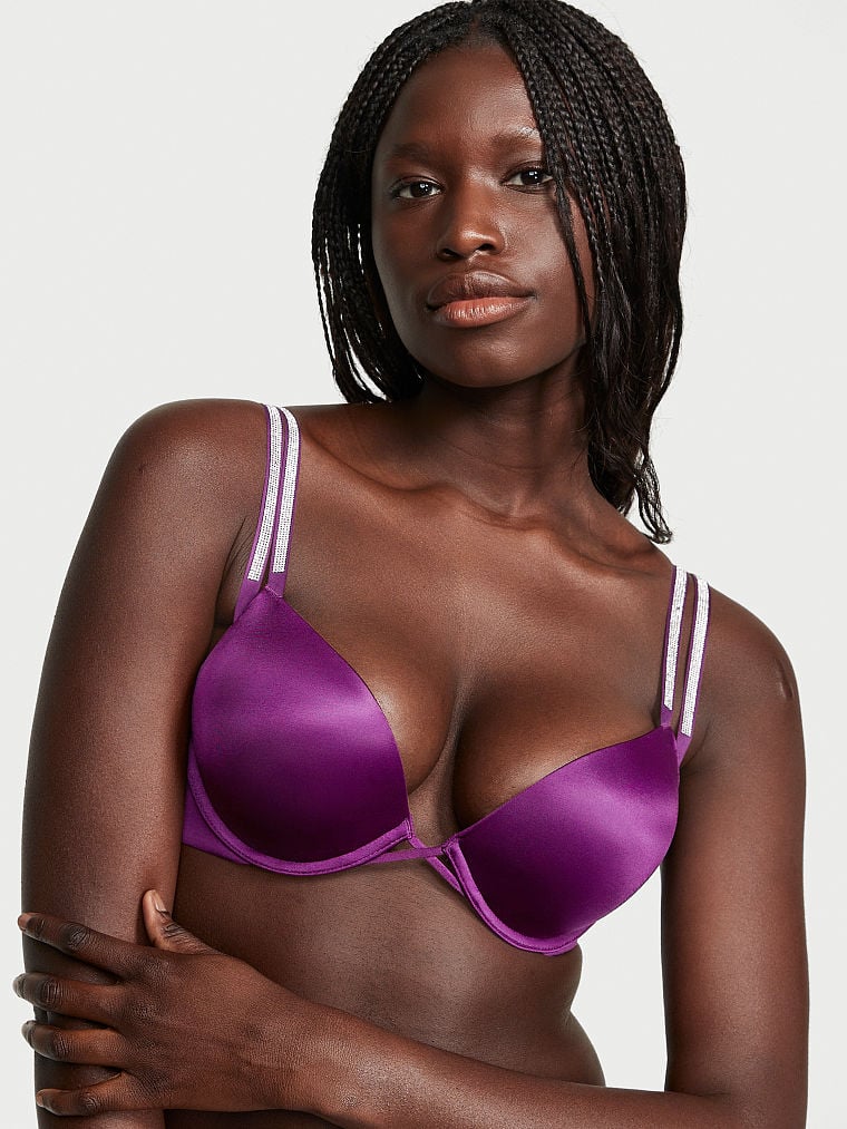 Bombshell Add-2-Cups Double Shine Strap Push-Up Bra