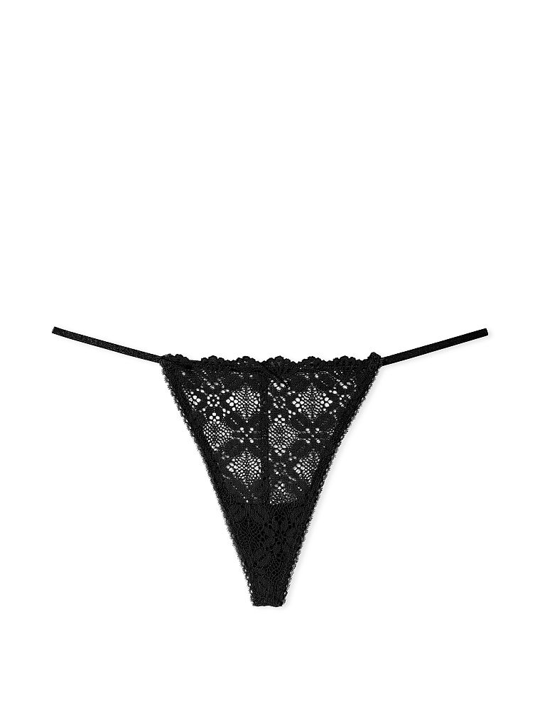 Mesh and Lace V-String Panty