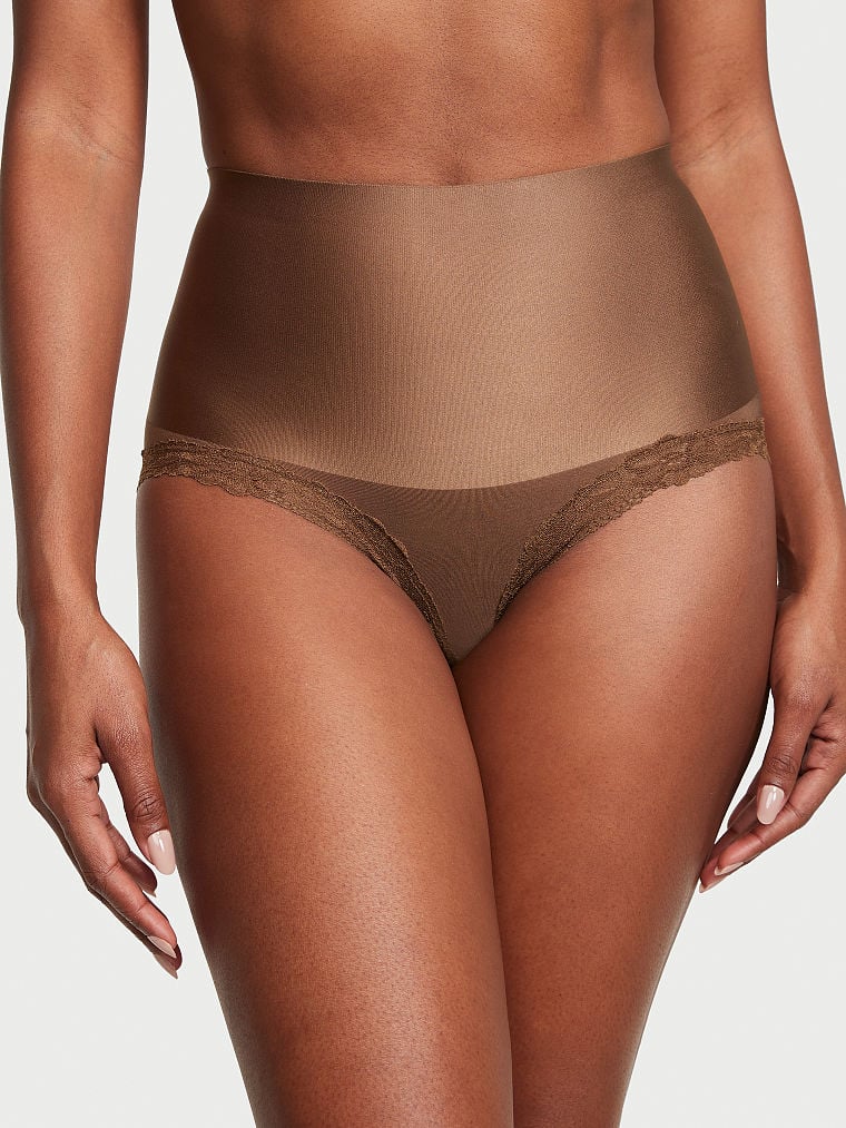 Buy Smoothing Shimmer Lace-Trim Brief Panty in Jeddah