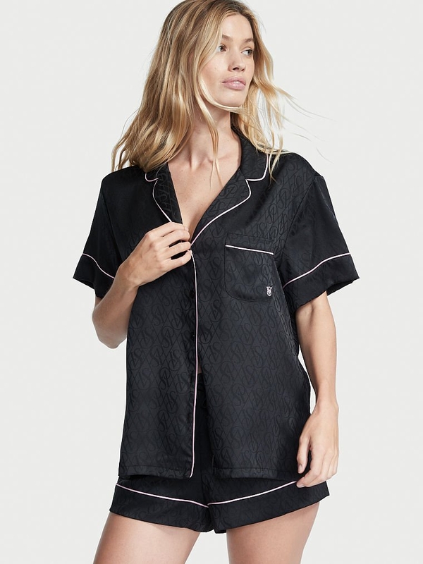 Victoria secret black shorts discount