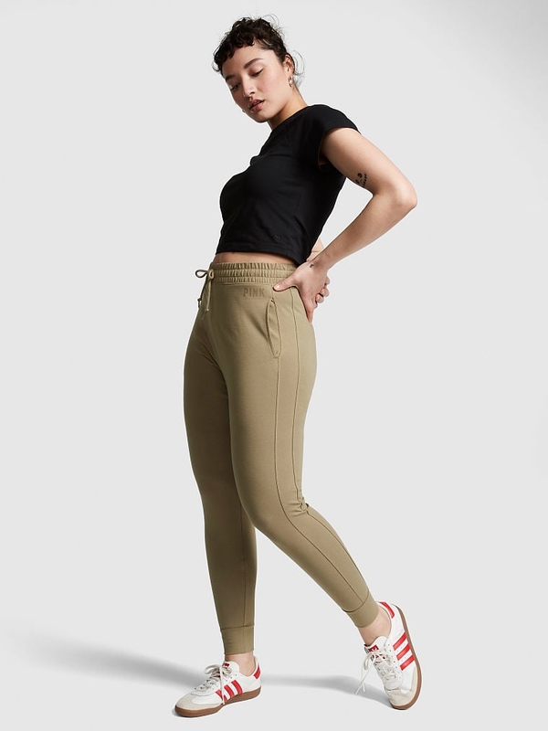 Cotton high waisted sale joggers