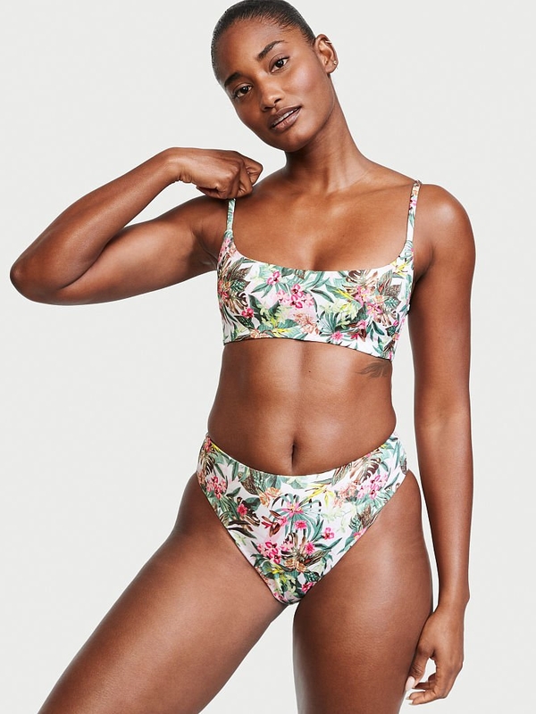 White high hotsell waisted cheeky bikini