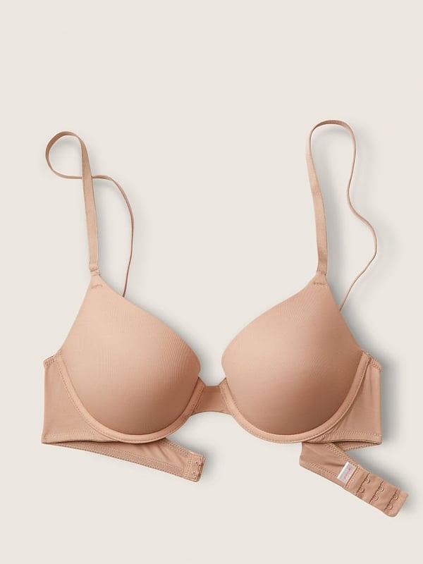 Victoria's Secret Pink Wear Everywhere Push Up Bra, Padded, Smoothing, Bras  for Women, Beige (32A) at  Women's Clothing store