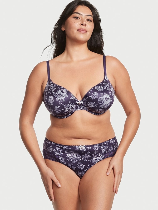 Lightly Lined Lace-Cup Full-Coverage Bra