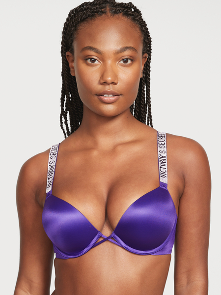 Bombshell Add-2-Cups Double Shine Strap Push-Up Bra