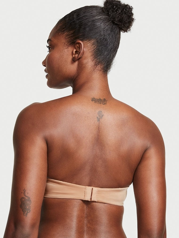 Women's strapless bra, Backless Push Up back bra,bra with removable straps  - Skin tone M 