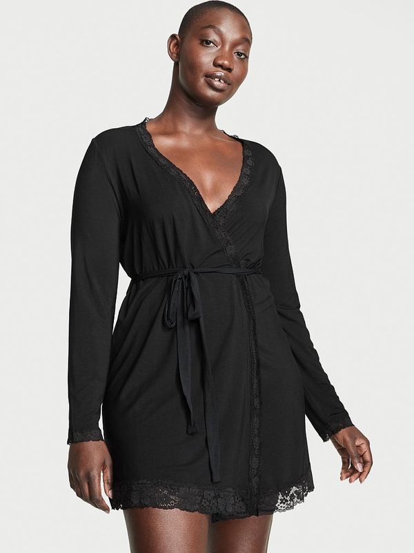 Buy Modal Lace Trim Robe in Jeddah Victoria s Secret Saudi