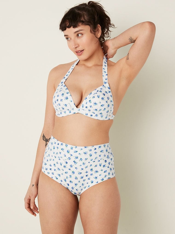 Polka dot high hotsell waisted bikini bottom