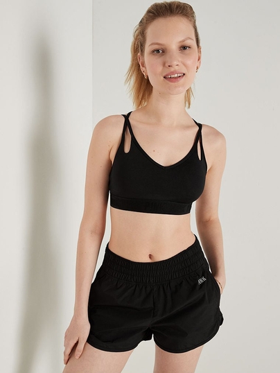 Cotton On activewear strappy sports bra in black