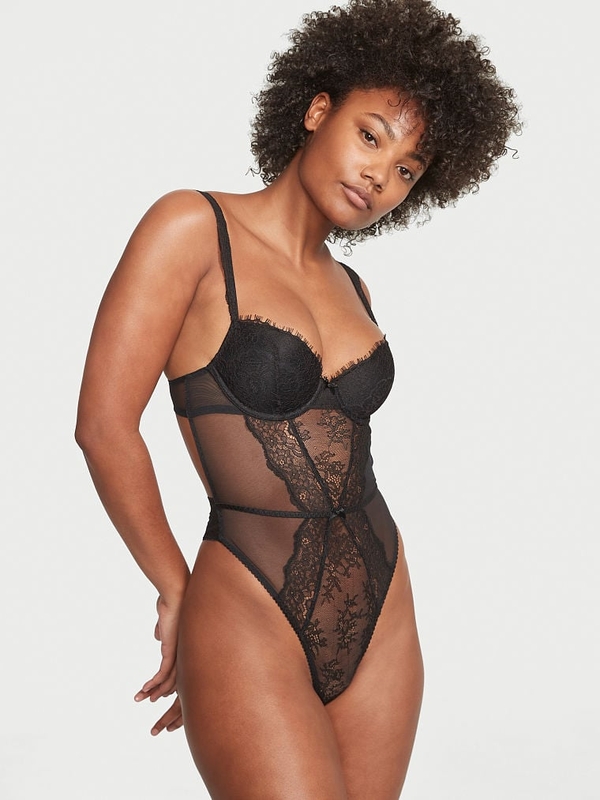 Lined lace bodysuit best sale