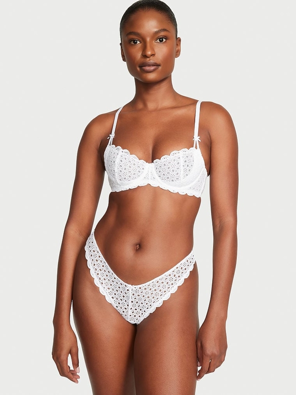 Buy Eyelet Lace Brazilian Panty in Jeddah