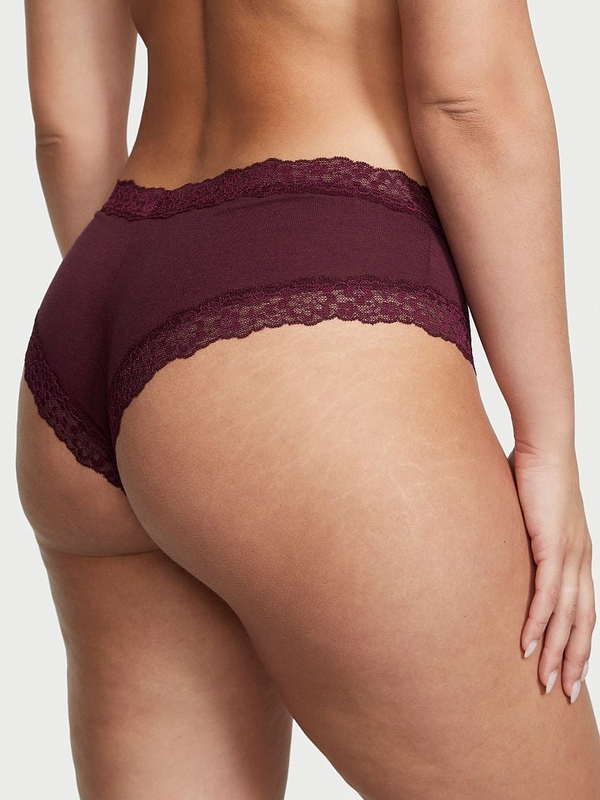 Buy Lace-Waist Cotton Cheeky Panty in Jeddah