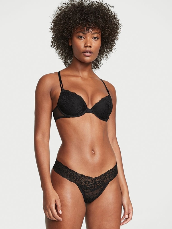 Lace black store underwear