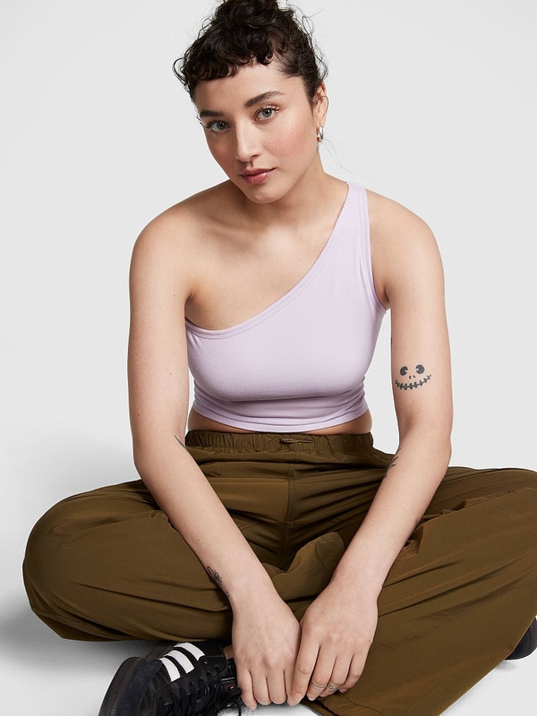 One shoulder cropped tank store