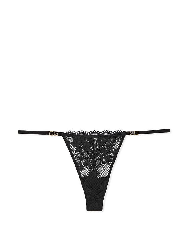 Adjustable String Lace Thong Panty