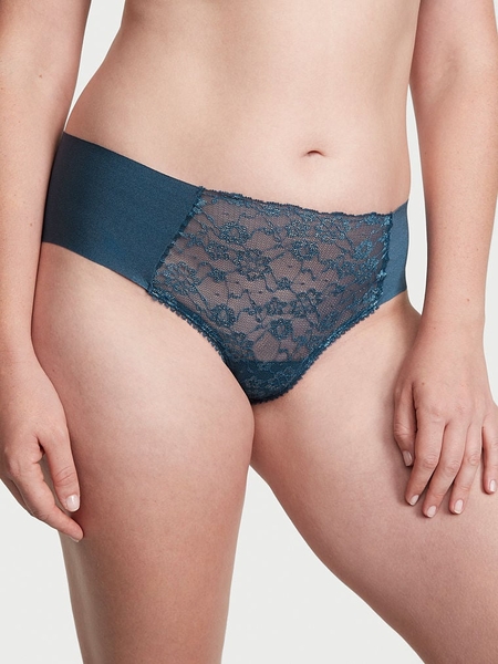 Buy Shimmer Lace-Inset No-Show Cheeky Panty in Jeddah