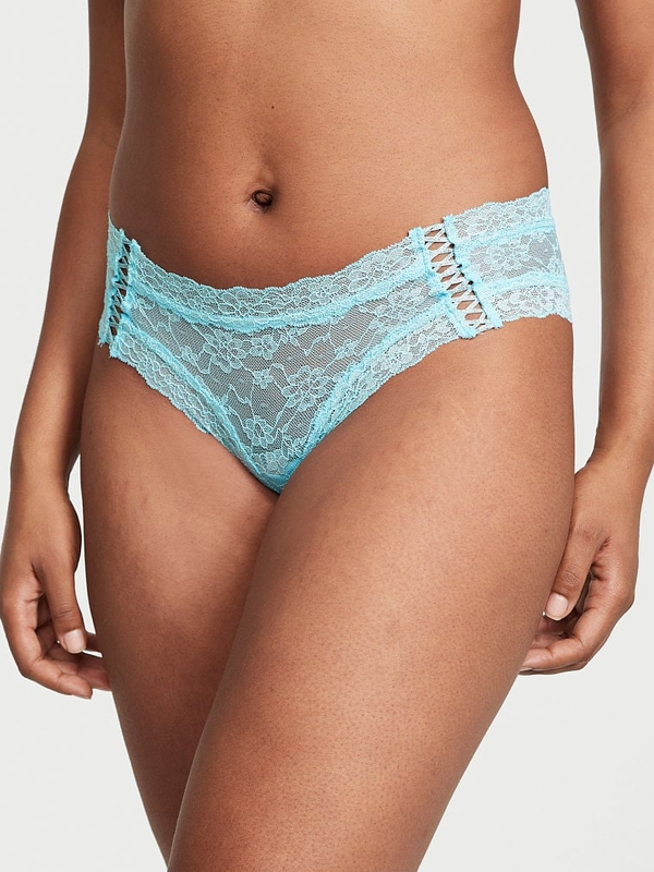 Shimmer Lace Lace-Up Cheeky Panty