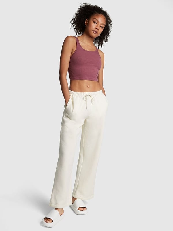Wide leg fleece sweatpants hotsell forever 21