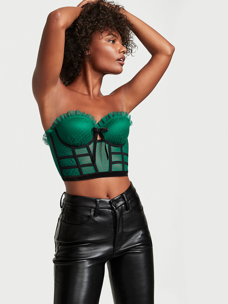 Strapless lace top bustier top