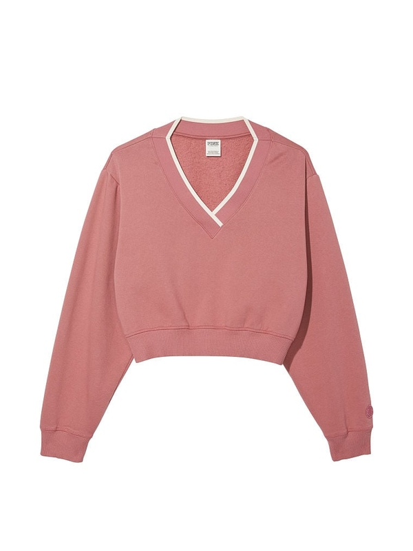 Pink fleece store top pullover