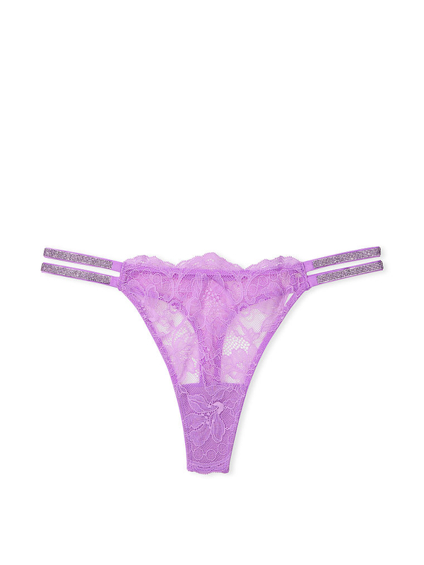 Buy Shine Strap Lace Thong Panty in Jeddah