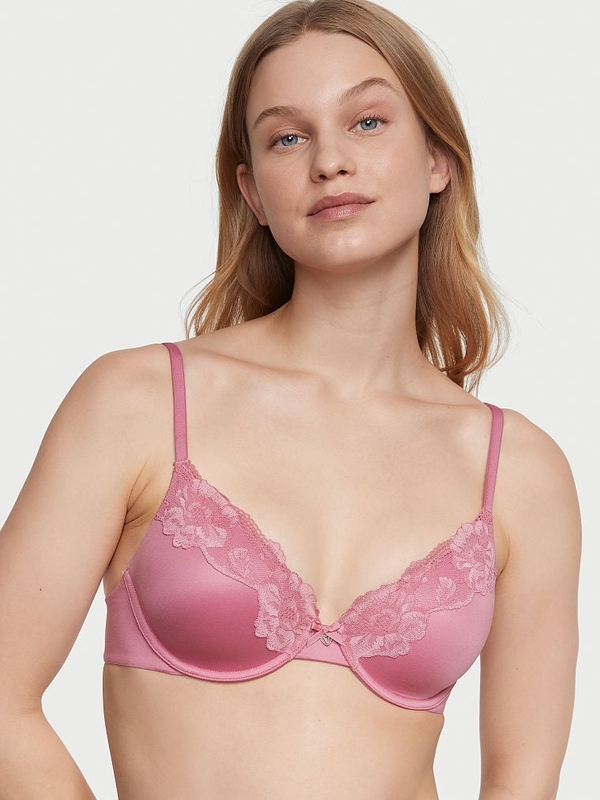 Buy Lightly Lined Full-Coverage Lace-Trim Bra in Jeddah