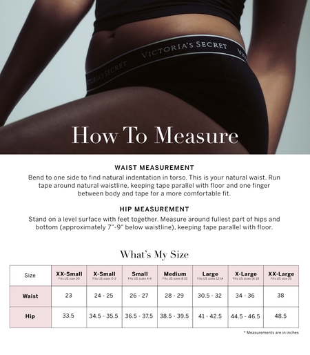 Victoria secret bathing suit size chart outlet