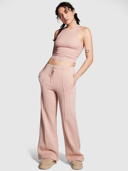 Pink Everyday Fleece High-Waist Flare Sweatpants